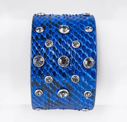 Brazalete Pitón Azul con Swarovski