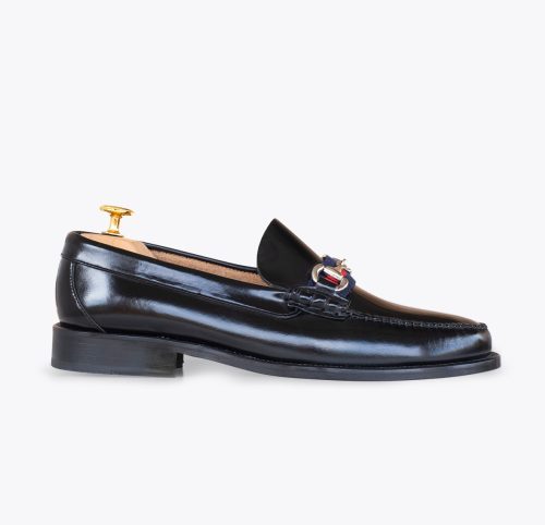 Mocasín metal antic Negro